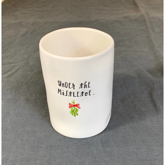 Rae Dunn Under The Mistletoe Cup Candle Holder - Picture 2 of 8
